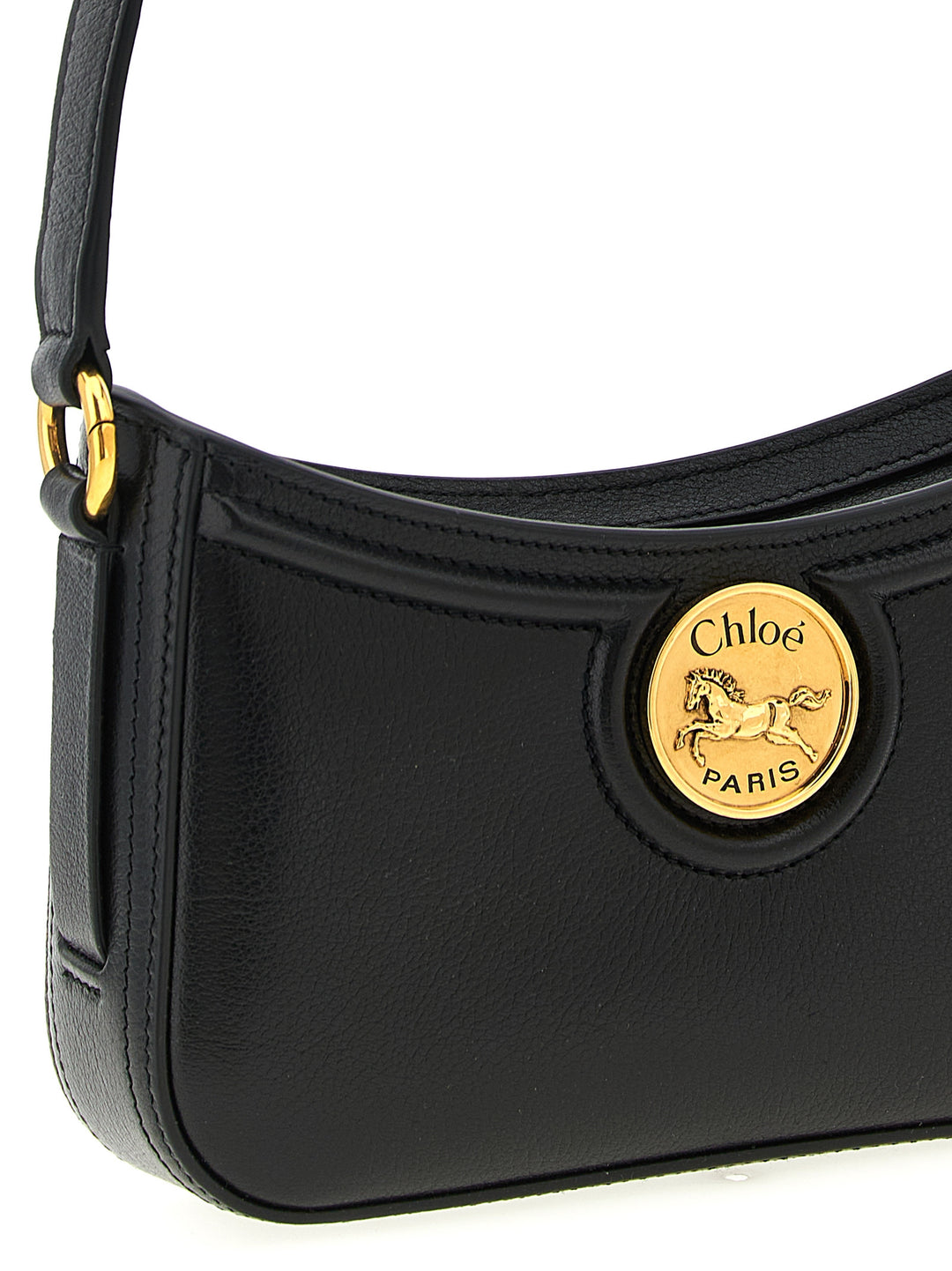 Chloé Horse Medal Shoulder Bags - Black | cffd4fbb8441dd8cd44b988176f93b9b47383afe
