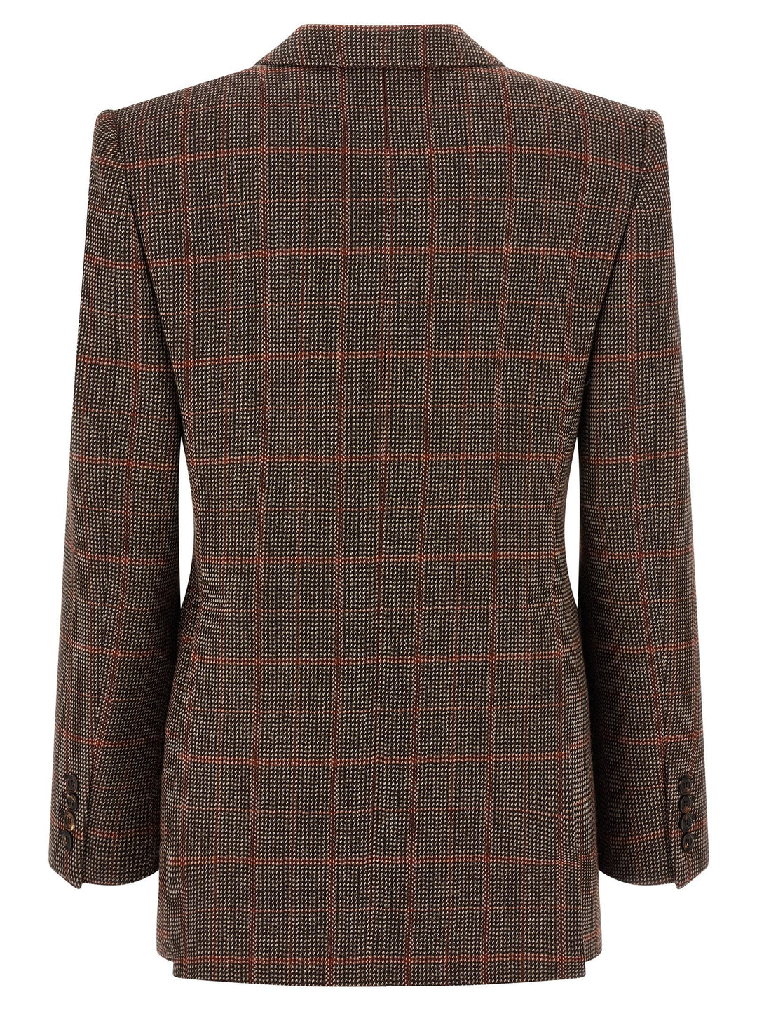 Chloé Check Wool Blazer BlazerS - Brown | 2808dae35b3cd9297f944cbc4f8e28efb831fe32