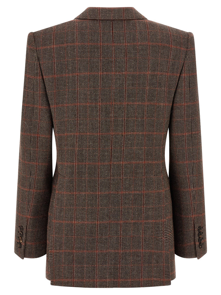 Chloé Check Wool Blazer BlazerS - Brown | 2808dae35b3cd9297f944cbc4f8e28efb831fe32