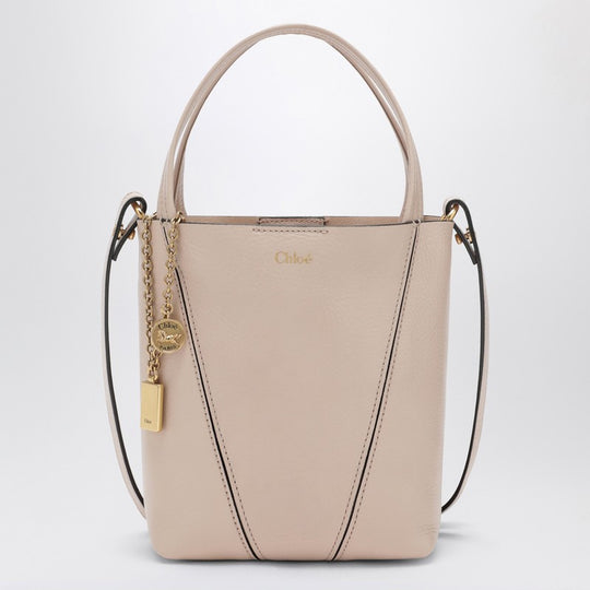 Small Chloé Spin Tote Bag In Cement Pink