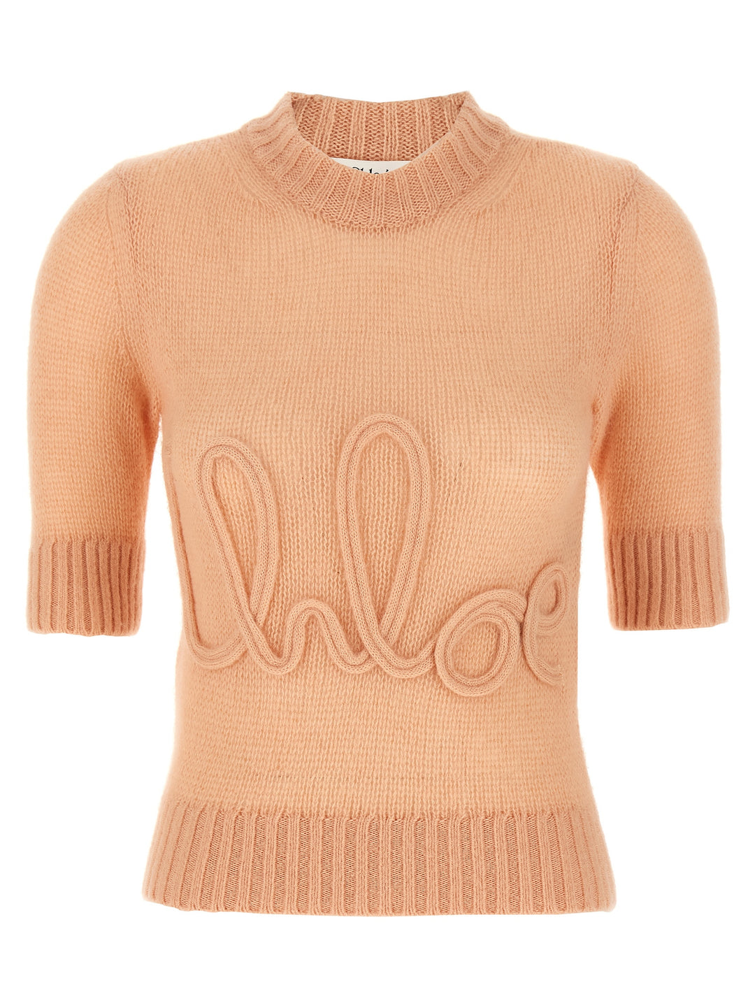 Chloé Logo Embroidery Sweater Sweaters and Cardigans - Pink | 7093456217207576455fdcbffacd7fc532badd16