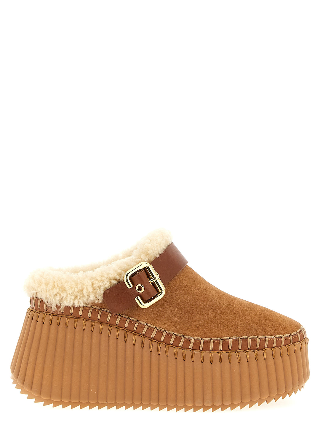 Chloé Nama Wedges - Brown | be42043627b447f153b77e113e2ac96722ddb323