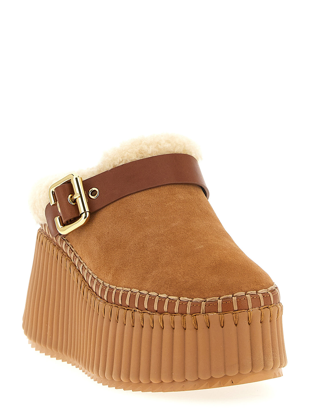Chloé Nama Wedges - Brown | a86f26de04057954f52b7780abe9f2d888c5426e