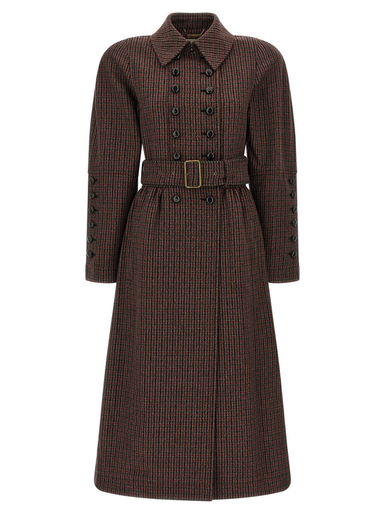 Double-Breasted Coat Coats And Trench Coats Brown