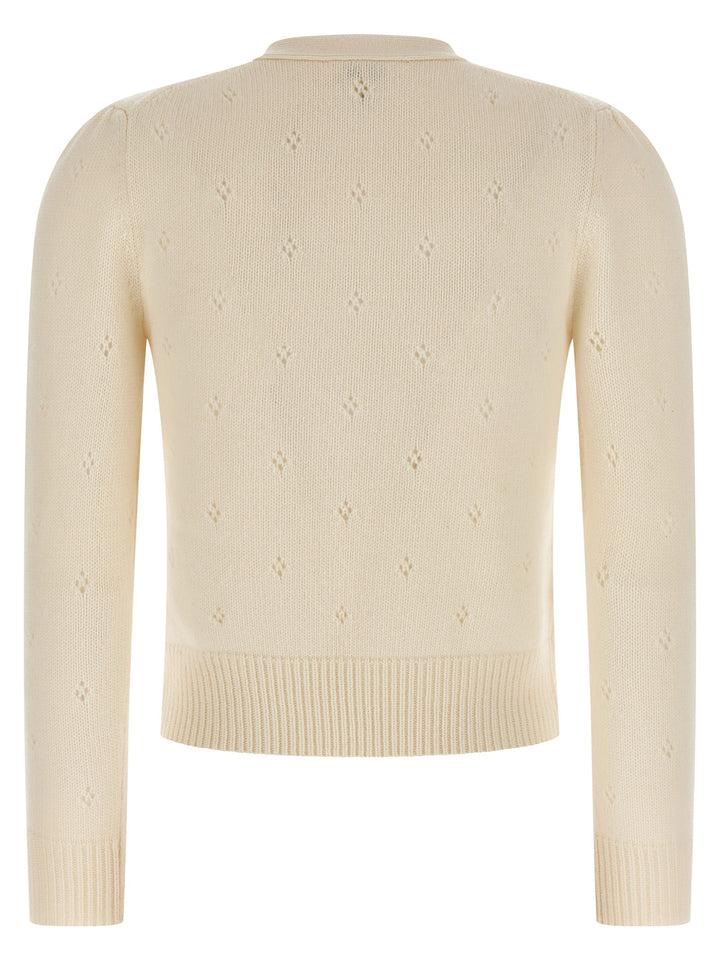 Chloé Jacquard Logo Sweater Sweaters and Cardigans - White | 0b29571932629dd0c3347c9b66fd43d5b91100e0