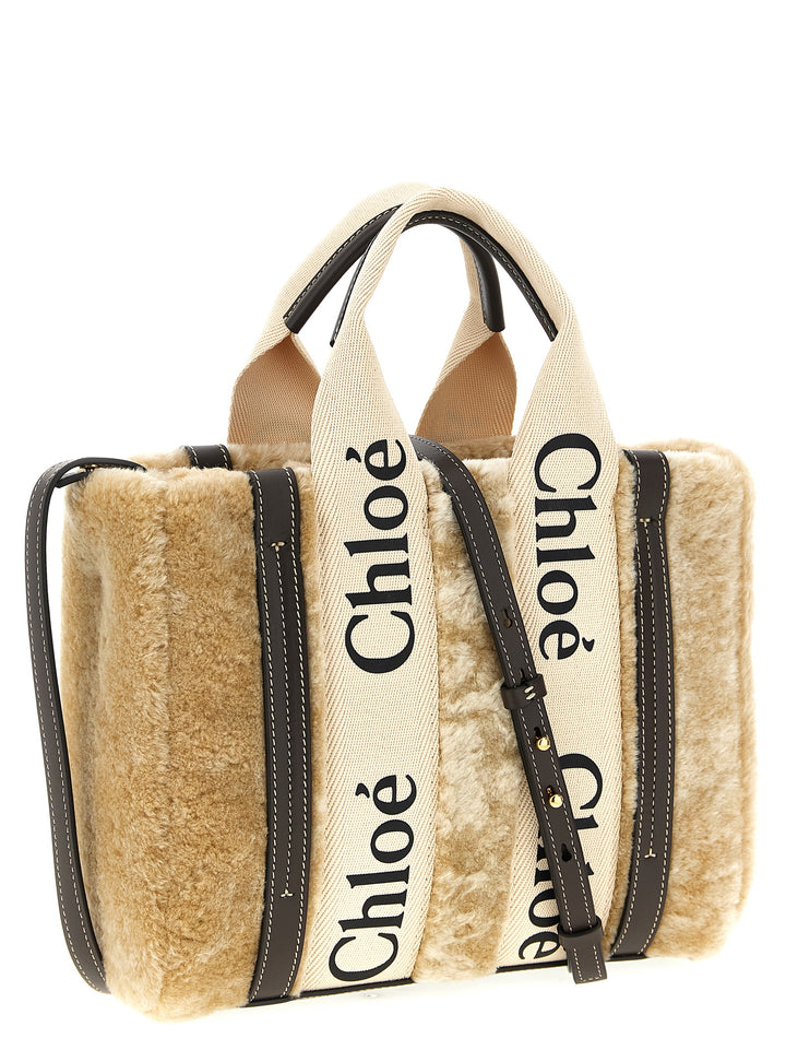Chloé Woody Hand Bags - Beige | e98b95c43d4706f445eaf8f76f694821e05edc50