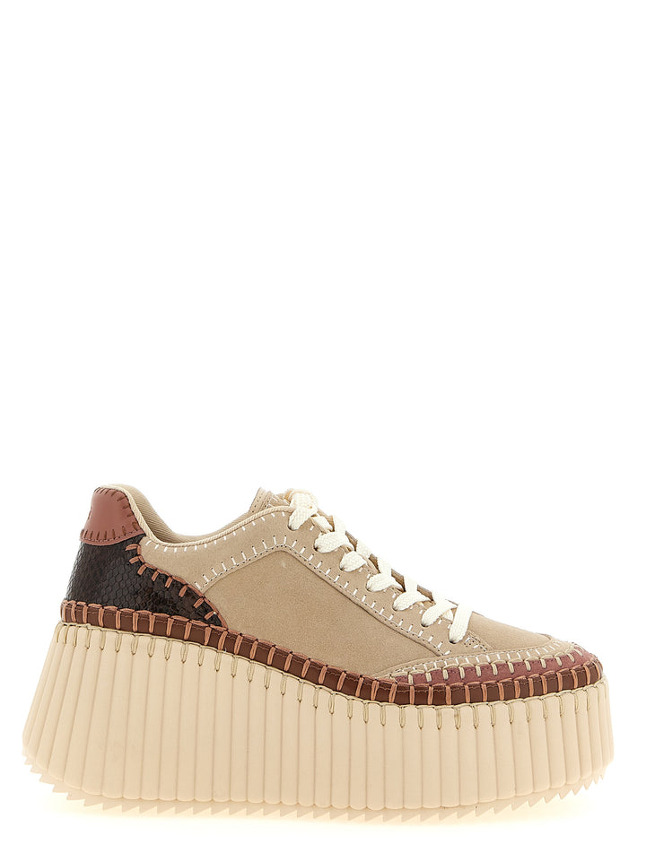 Chloé Nama Wedges - Beige | 392b01c49408994b8f9d1791165556bbd96d427e