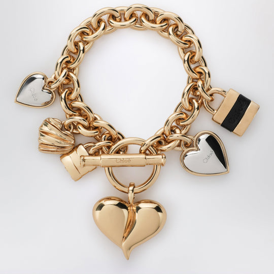 Paddington Chain Bracelet In Gold/Black Brass