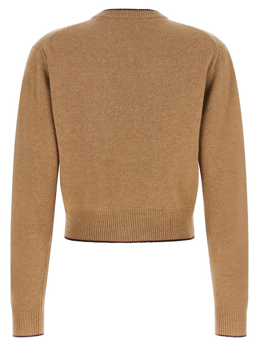 Chloé Heart Intarsia Cardigan Sweaters and Cardigans - Beige | 353875b609050faeed265e4312a4d665ce4aed33