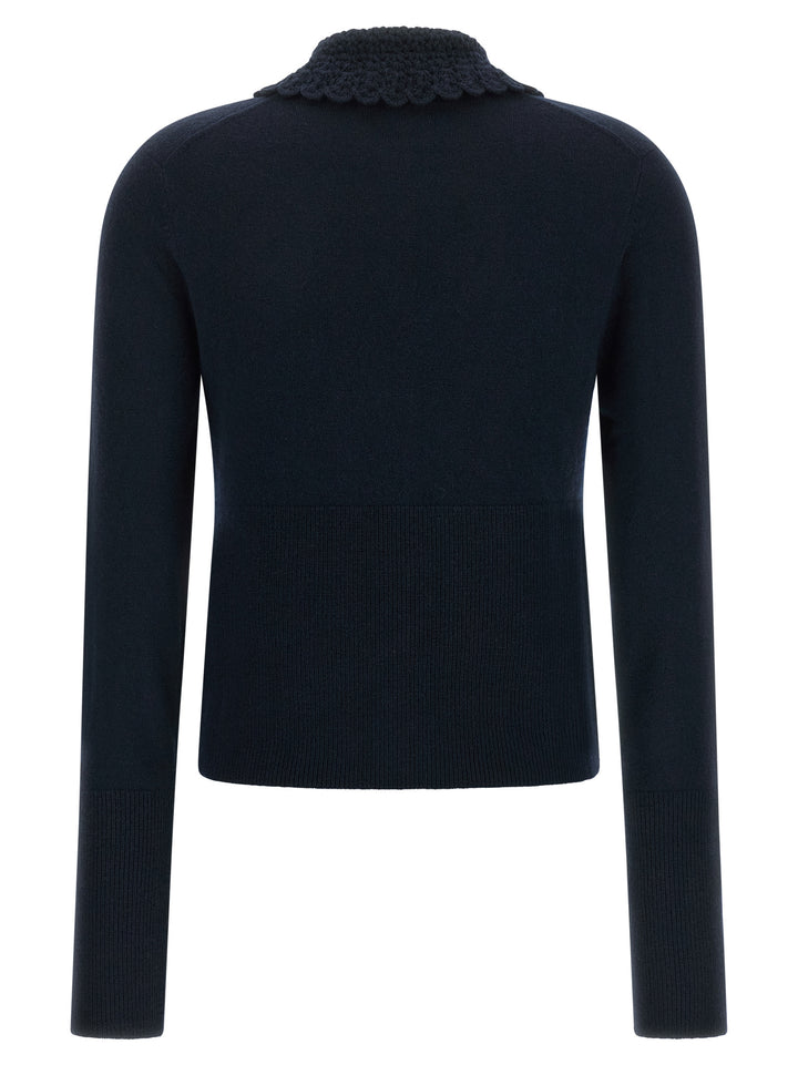 Chloé Collared Cardigan Sweaters and Cardigans - Blue | daef25967de098bd35dff4517af5283b647e290a