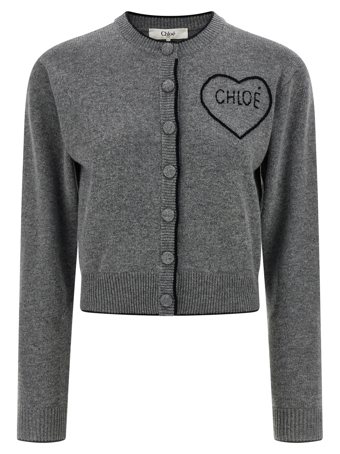 Chloé Embroidery Cardigan Sweaters and Cardigans - Gray | bc7a72bf0ac55dd5718cbe932195ae7920ea78c8