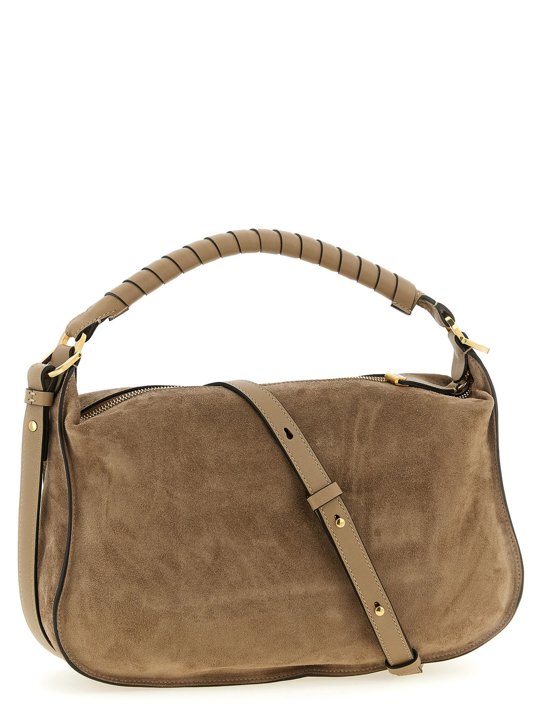 Chloé Marcie Shoulder Bags - Beige | 869ad4726279fda18e201383093a00b7d1b30990