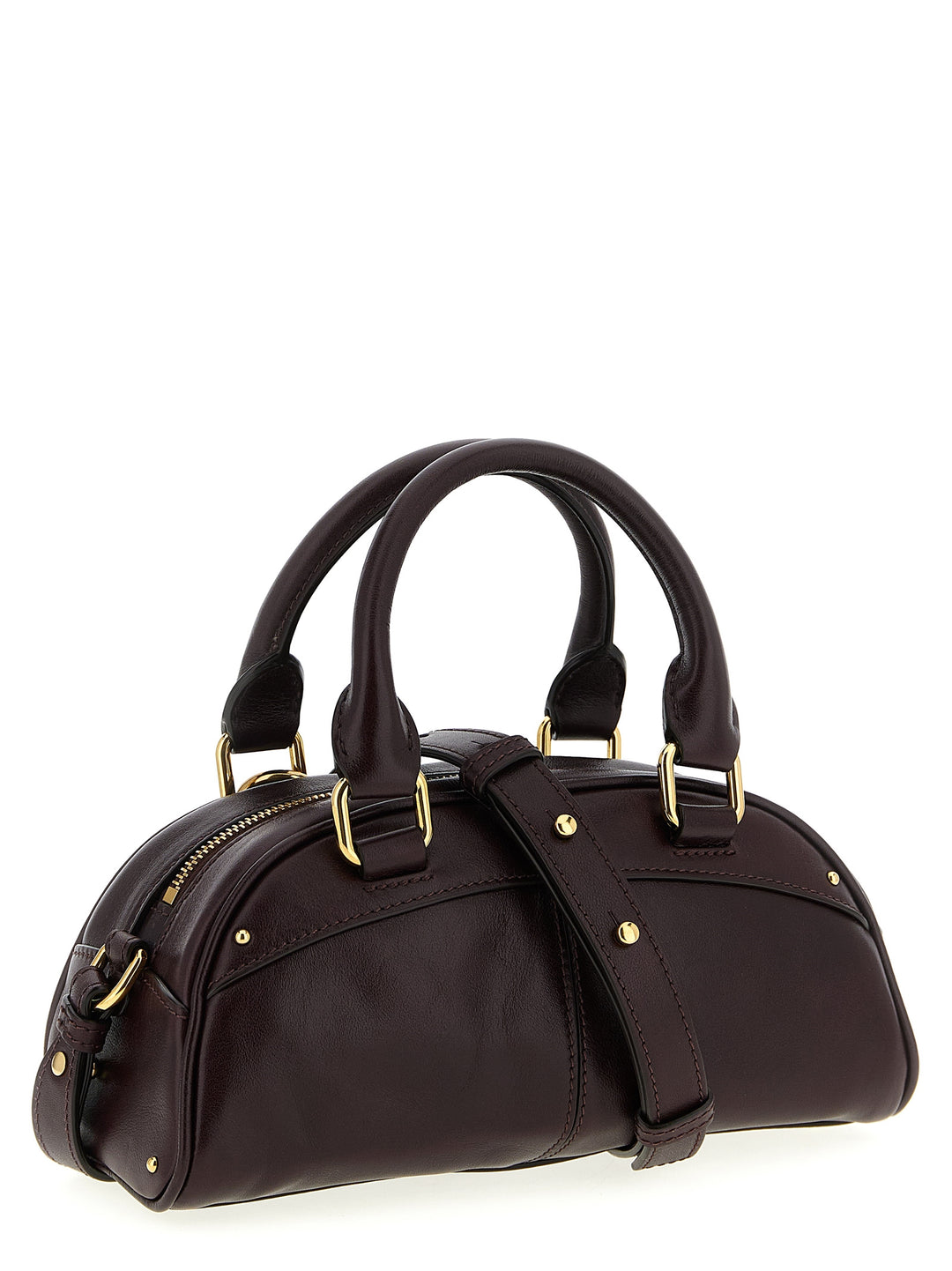 Chloé Bowling Piccola Hand Bags - Bordeaux | 166dbce8793adf5ce5227e554d6a2305a62507c6