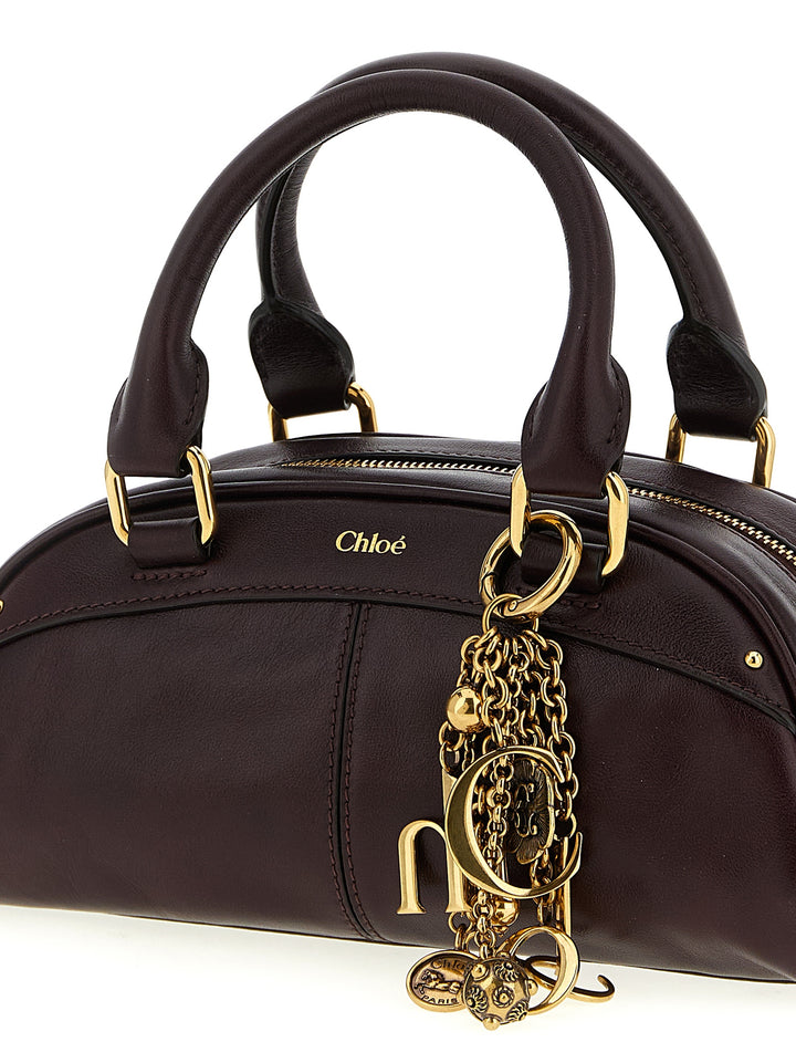 Chloé Bowling Piccola Hand Bags - Bordeaux | f632c3944e8224039491902584510ba72c37c27d