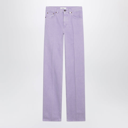 Straight Jeans In Lavender Organic Cotton Denim