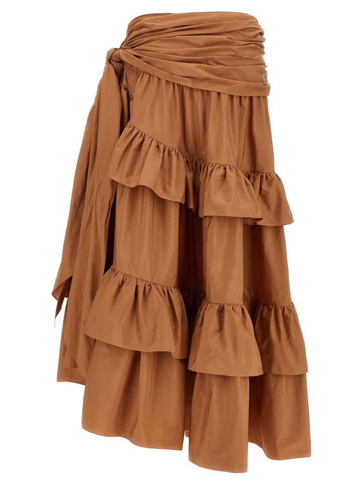Chloé Flounces Volant Skirt Skirts - Pink | e1fe5fac45fe6067624b0bf1bab2bbfe2c8ac997