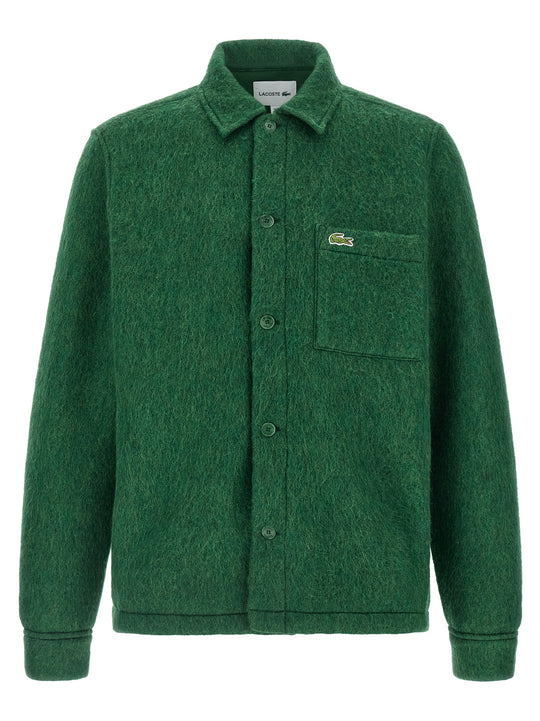 Felt Overshirt Shirt And Blouse Green