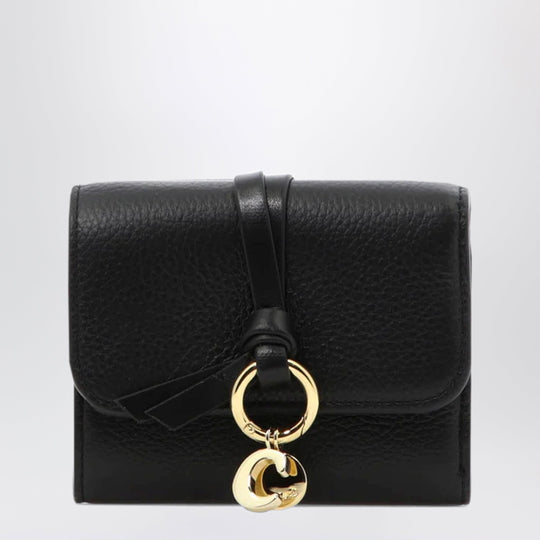 Small Alphabet Trifold Wallet Black