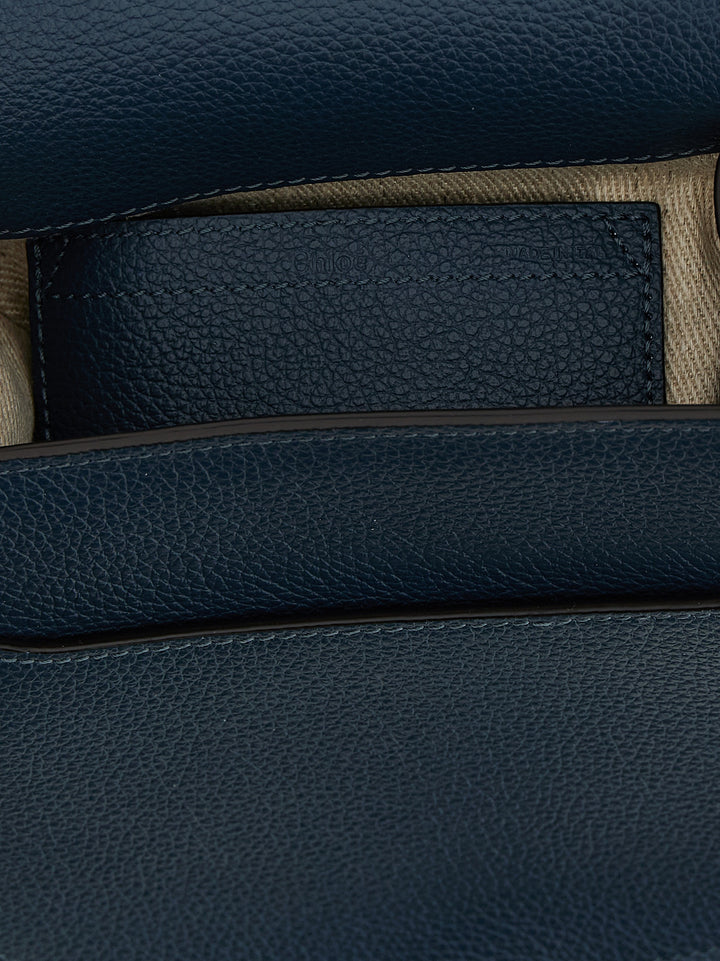 Chloé Saddle Marcie Crossbody Bags - Blue | c1a4055058f3c7c23a3a7047f03aba662cd31b2d