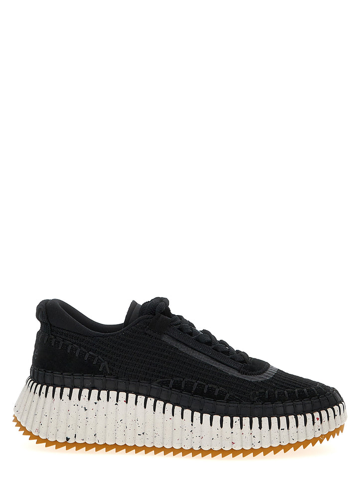 Chloé Nama Sneakers - White/Black | 23bc414fbeec838fe1a2d3b6028b0f5db010fcfb