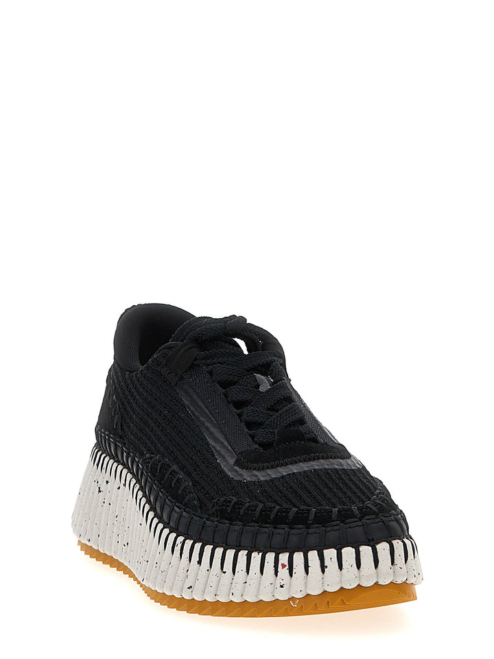 Chloé Nama Sneakers - White/Black | 8580272f684dcf5f348c2033d8e332c87746763c