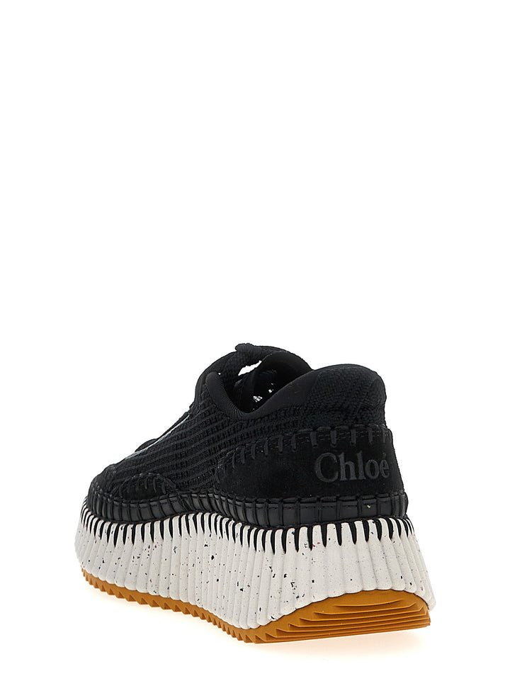 Chloé Nama Sneakers - White/Black | e15b2a568d83b27bf0720e8e50ef3db201c05c62