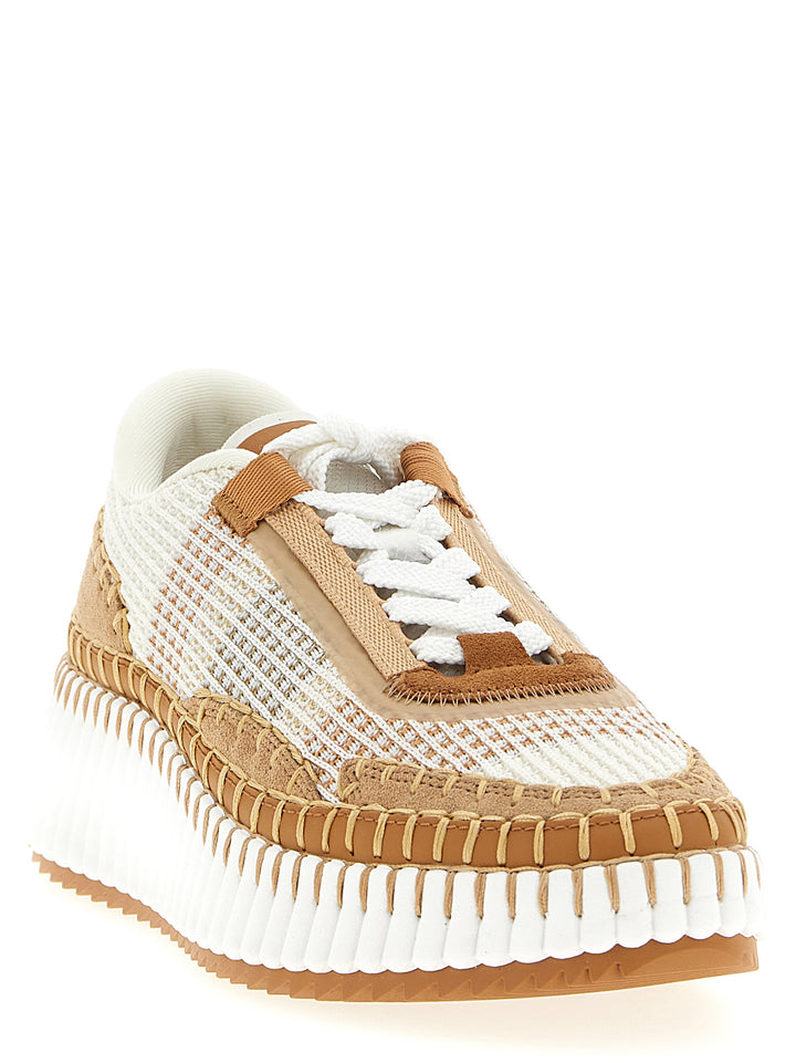 Chloé Nama Sneakers - Beige | fb8f0e44d181330dc5612fa878b5224409364e11