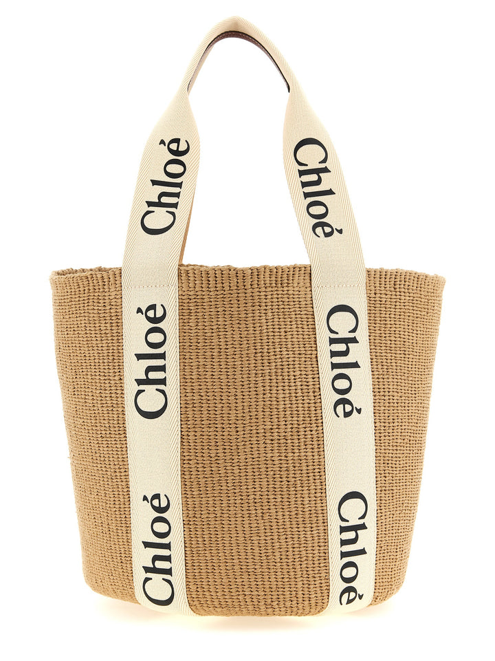Chloé Woody Tote Bag - Beige | f0241b22500e06885997fa8b7db938f9abcadea2