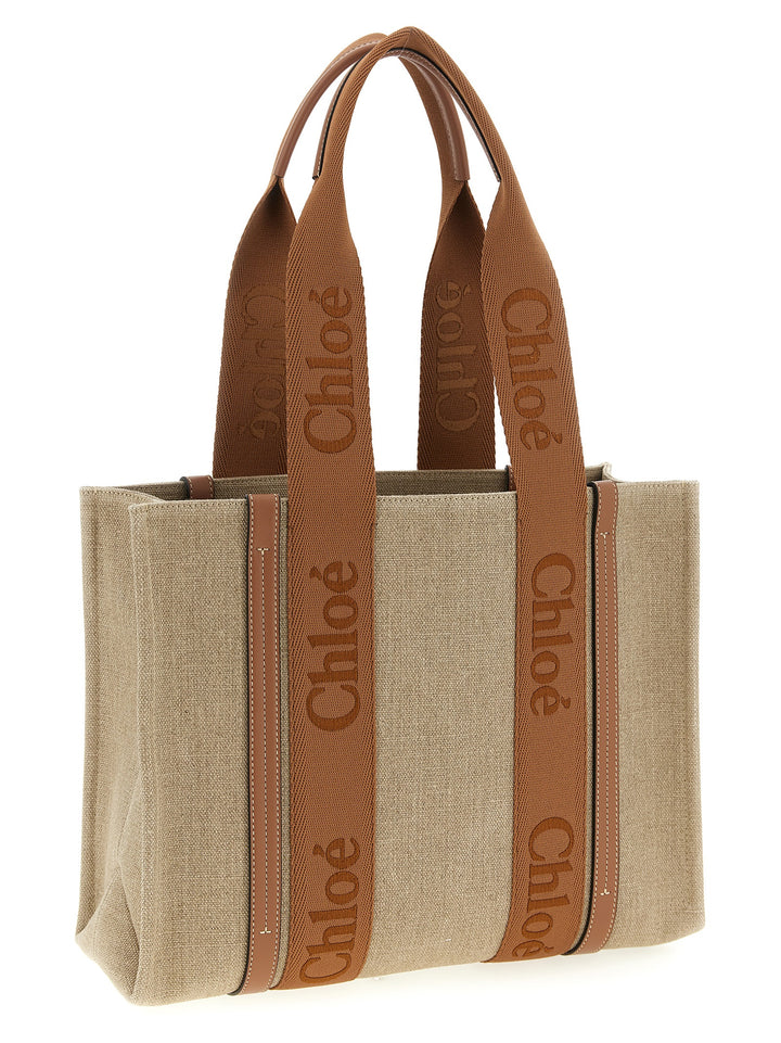 Chloé Woody Medium Tote Bag - Brown | e1e2159704edd7c15592815961a362c85408864e