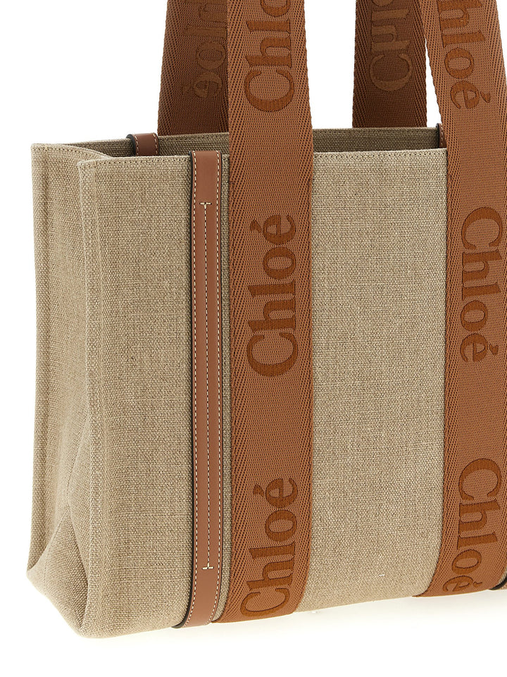 Chloé Woody Medium Tote Bag - Brown | eaf61c8ca2e86125a150f85d040b79c07dfbdb50