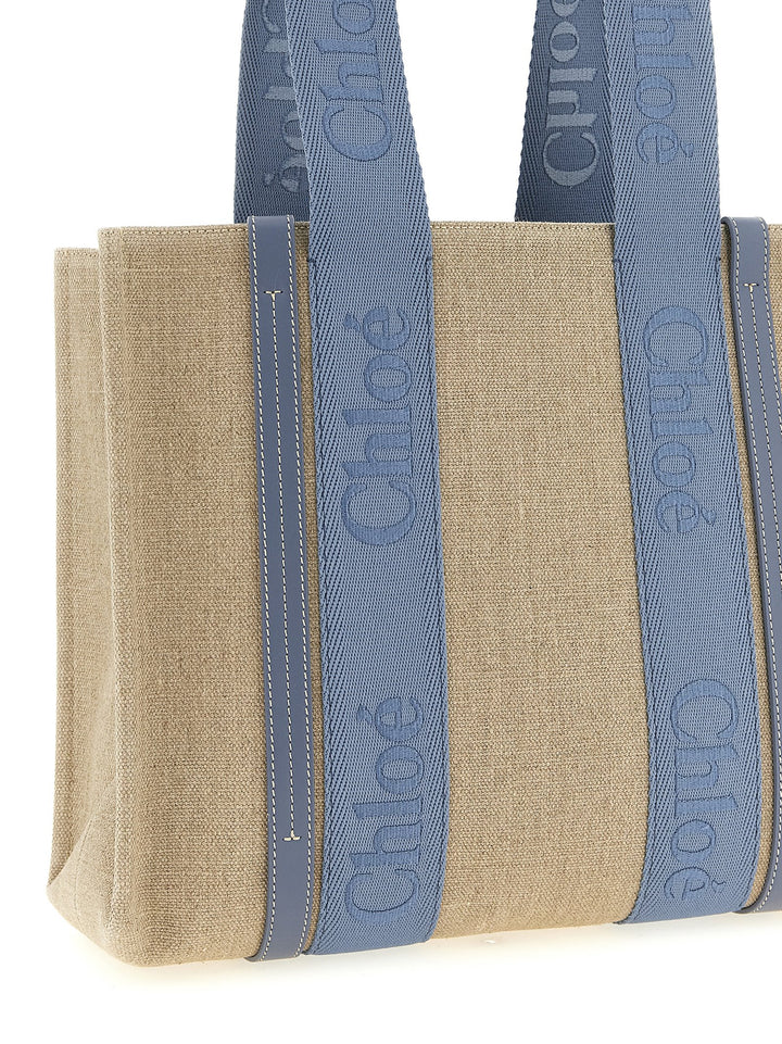 Chloé Woody Tote Bag - Blue | d0b27250e5e2b19390a5060c74c15a891e290446