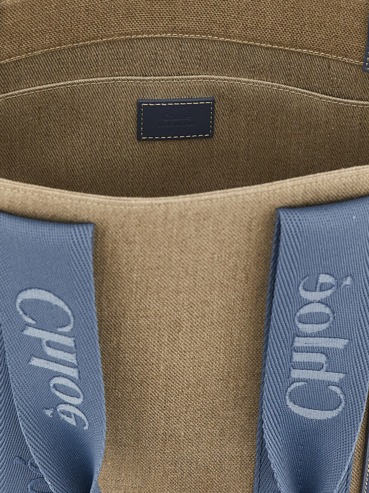 Chloé Woody Tote Bag - Blue | 08002751d2835a01a8d2cdee600f2f7e46eeb8e3