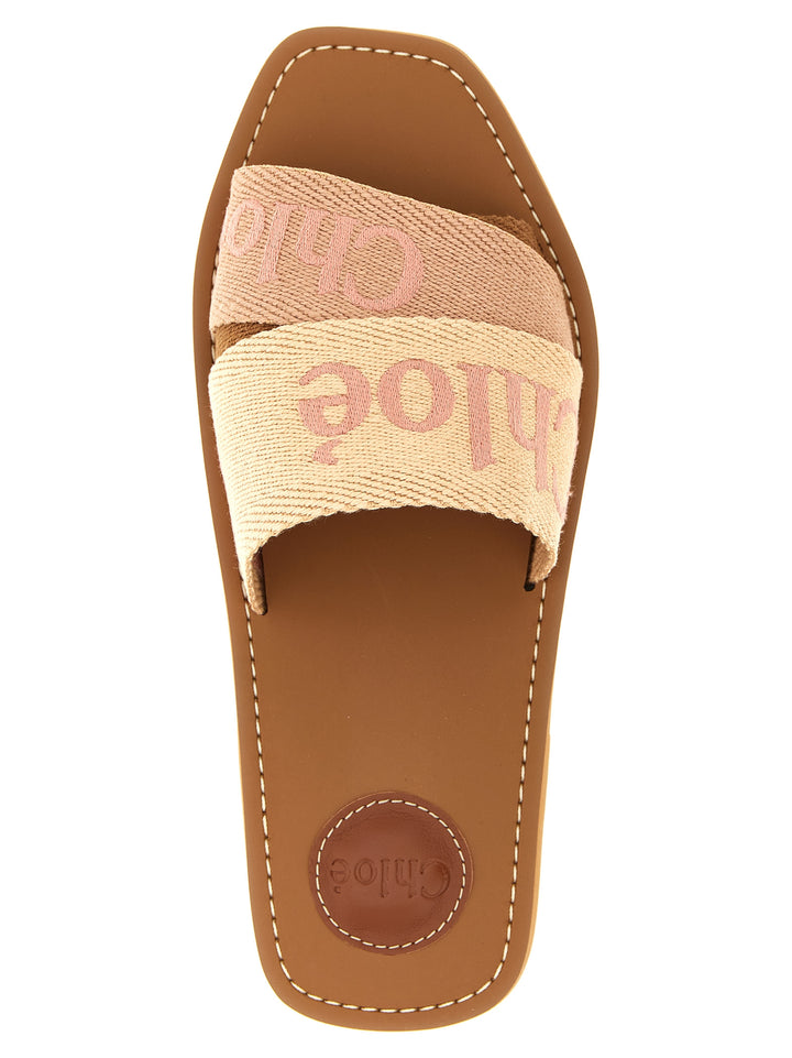 Chloé Woody Sandals - Pink | a3cdb8a1159fc6994508fbdbab070254c6d0643e