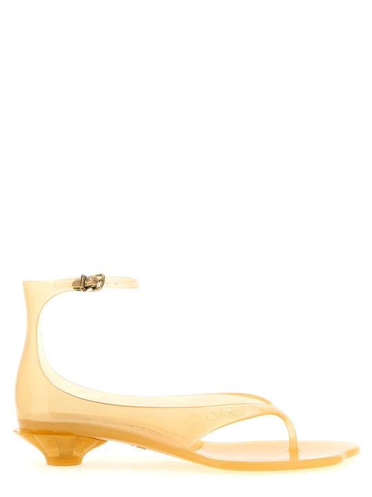 Chloé Jelly Sandals Yellow