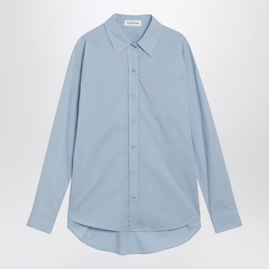 Light Blue Ornella Asymmetric Shirt