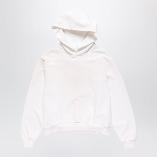 Logo Sweatshirt In Fleece Dusty White