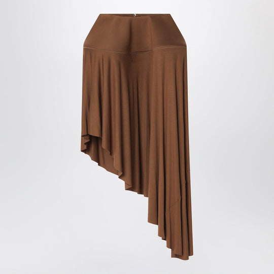 Sculptural Skirt In Toffee Jersey