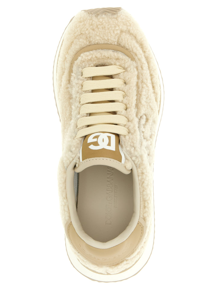 Dolce & Gabbana Dg Cushion Sneakers - Beige | 890a13a97eebcdc6b39d86b593909e4bbce41c41