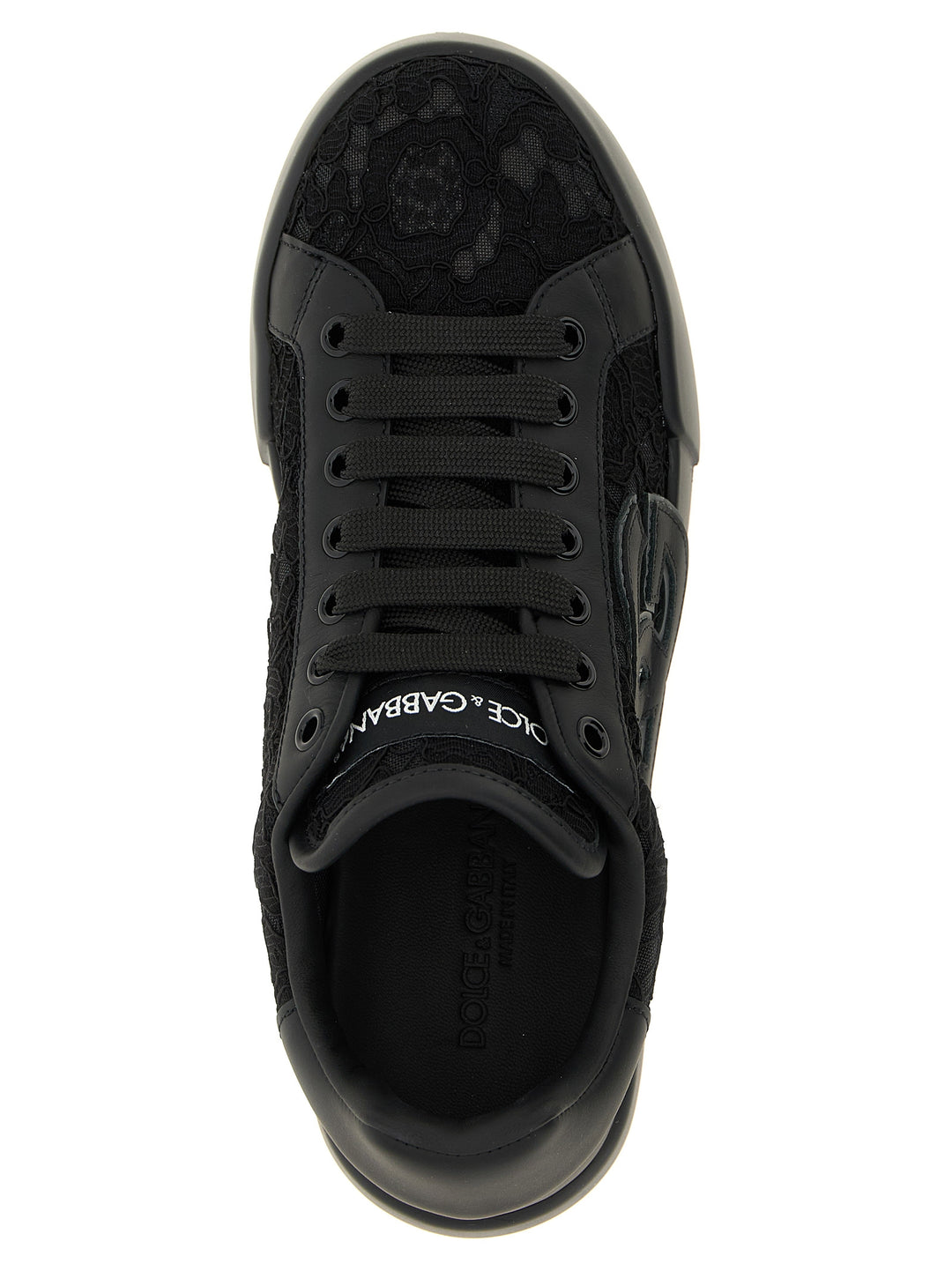 Dolce & Gabbana Portofino Light Strobel Sneakers - Black | 93e71921ece92bb16ba246c5a7e12e7600eeeae7