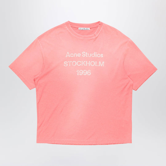 T-Shirt With Spray-Painted Logo Tango Pink