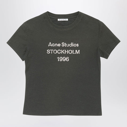 Fitted Logo T-Shirt In Faded Black