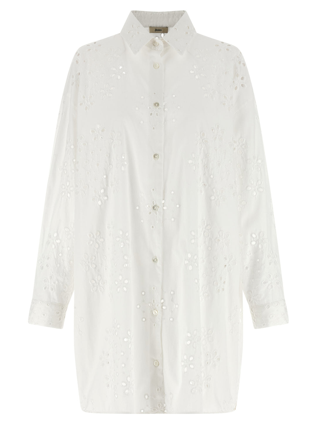 Herno Broderie Anglaise Shirt and Blouse - White | 9e1f89a462f7f8200a6a2a0710a5e68fa489a0ae