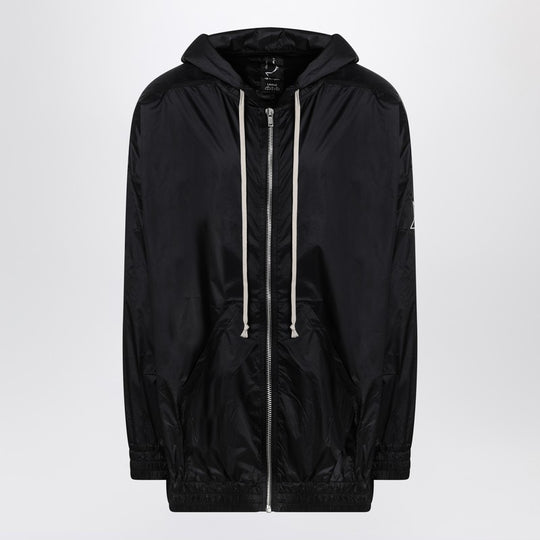 Lightweight Black Zip Jacket In Nylon