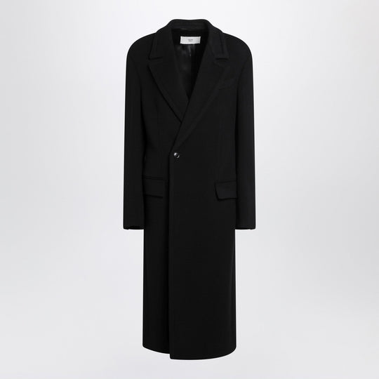Classic Coat In Black Cashmere And Wool