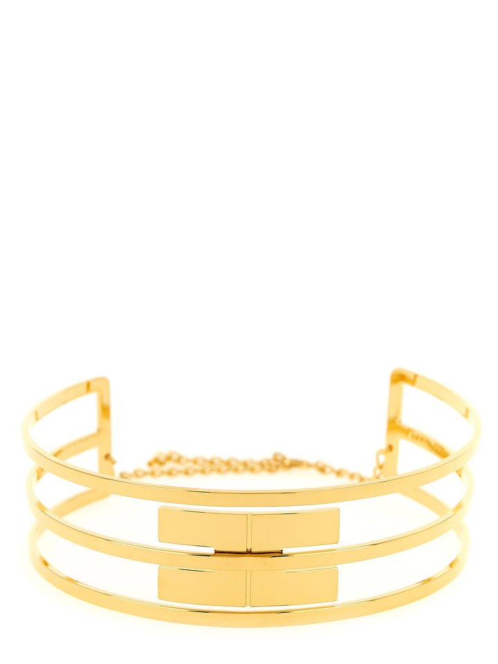 Elisabetta Franchi Logo Band Necklace Jewelry - Gold | 206e0f14a174e61ea901394e3c42643b4856d768