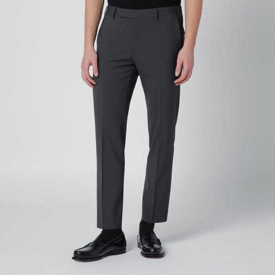 Grey Trousers In Wool Blend