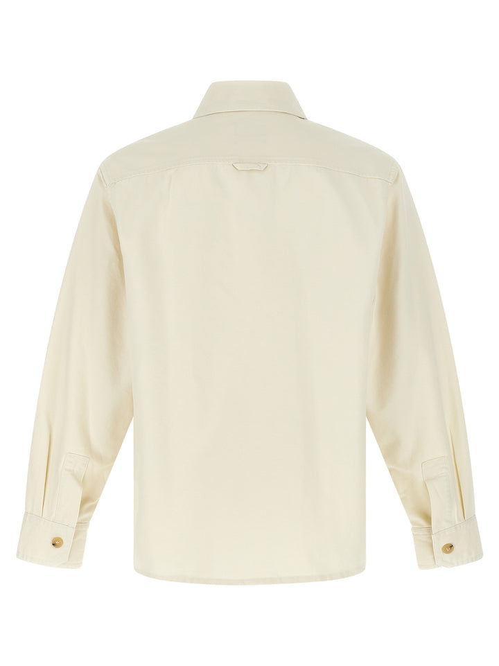 A.P.C. Logo Embroidery Shirt Shirt and Blouse - Beige | 812ca10cbb12ff848dbae3997f5c5c6e9190cf2b