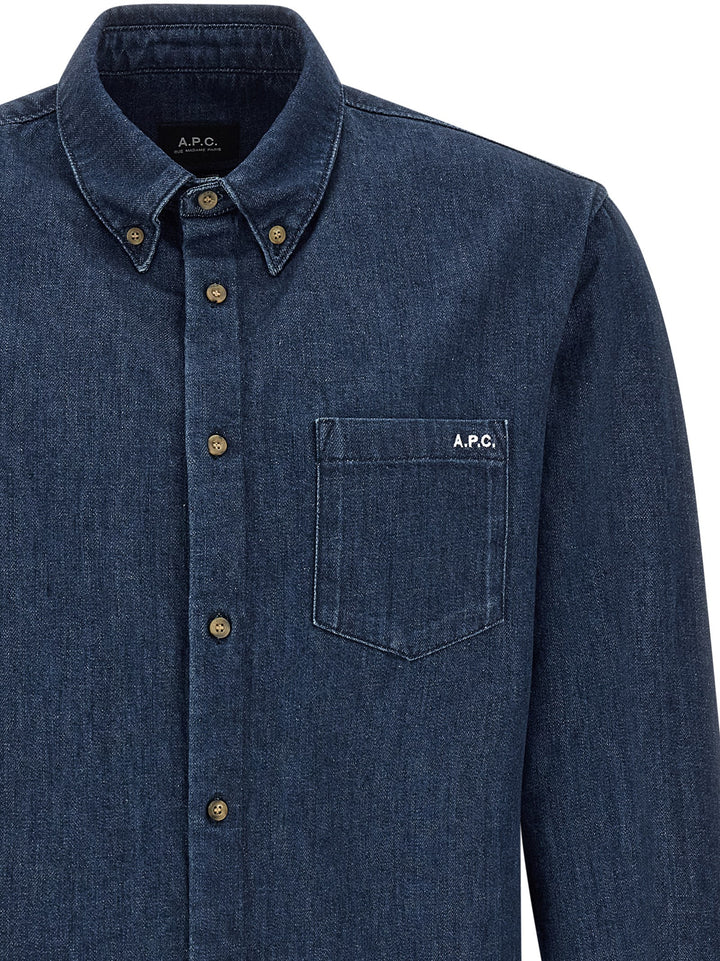 A.P.C. New Greg Shirt and Blouse - Blue | 3762d43978495c462d3a9836e5ec866c1ed299ad