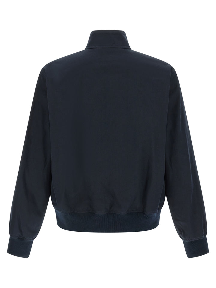 A.P.C. Logo Embroidery Blouson Puffer Jackets - Blue | d7780e9caace2725496c3835e2eecdd4f2ab3f7c
