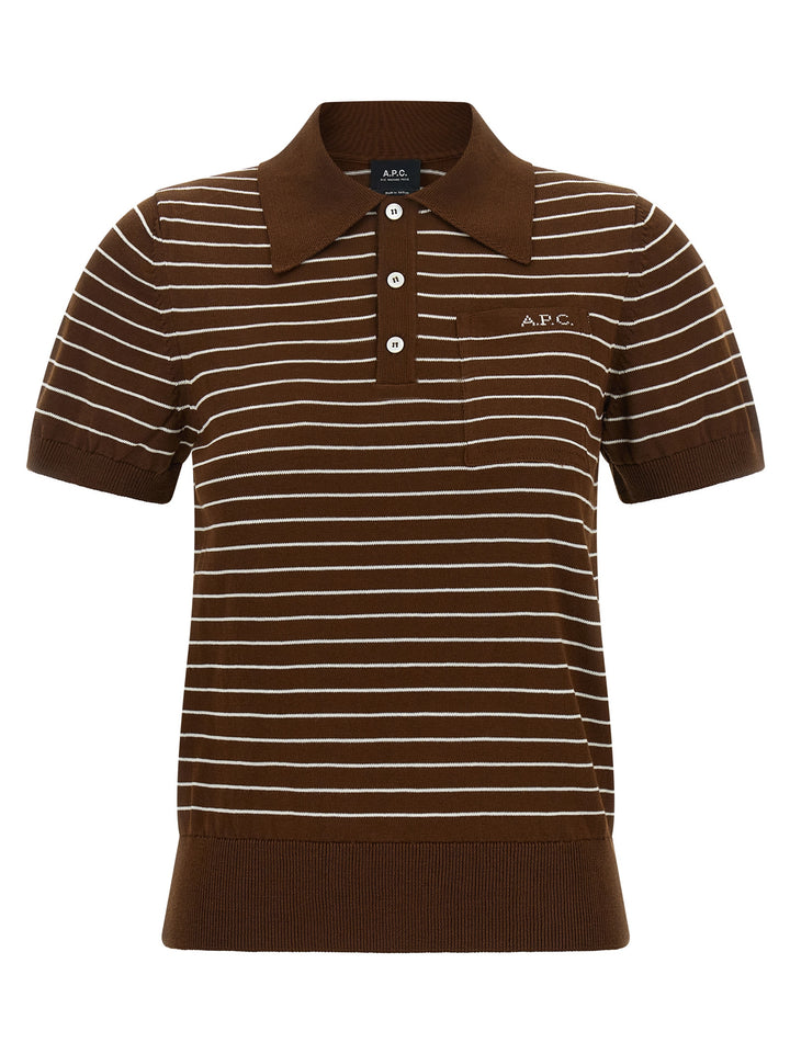 A.P.C. Aline Polo - Brown | d2eaca65883a58a8d717d3303036ca0daf32566b